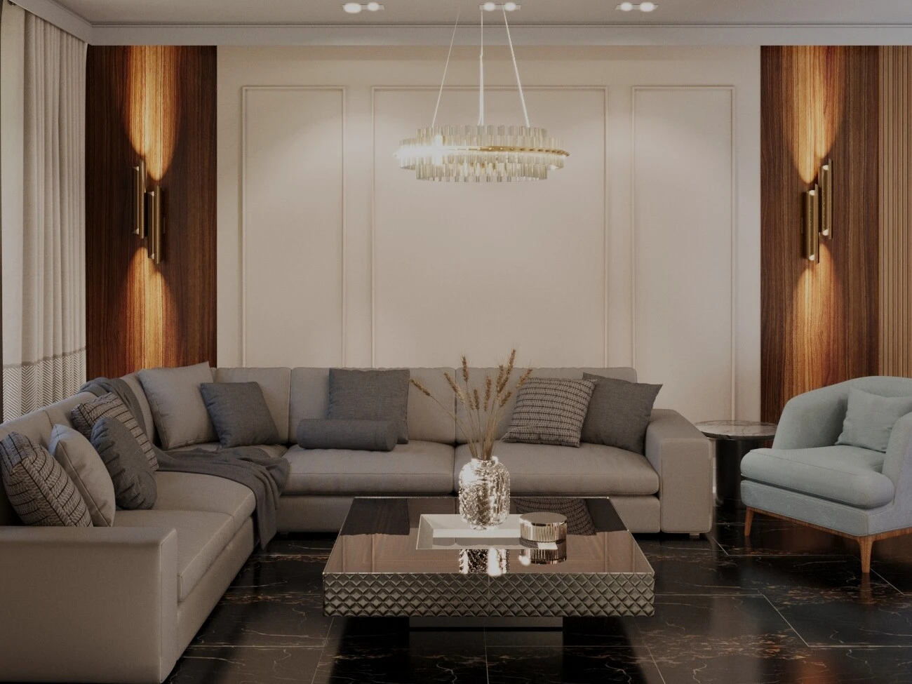 Projekt eleganckiego salonu Colette Interno